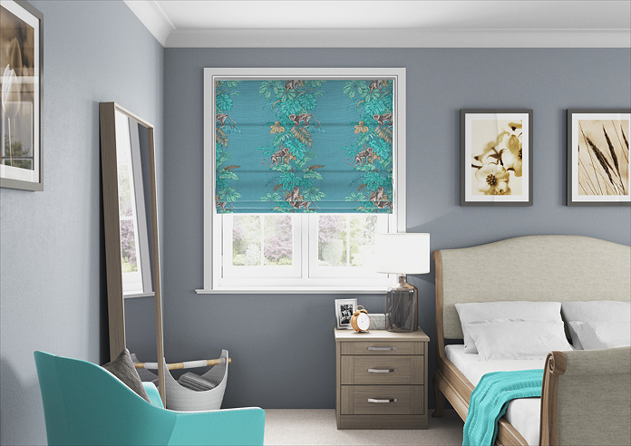 Monkeying Around, Lagoon - Roman Blind - Image 5